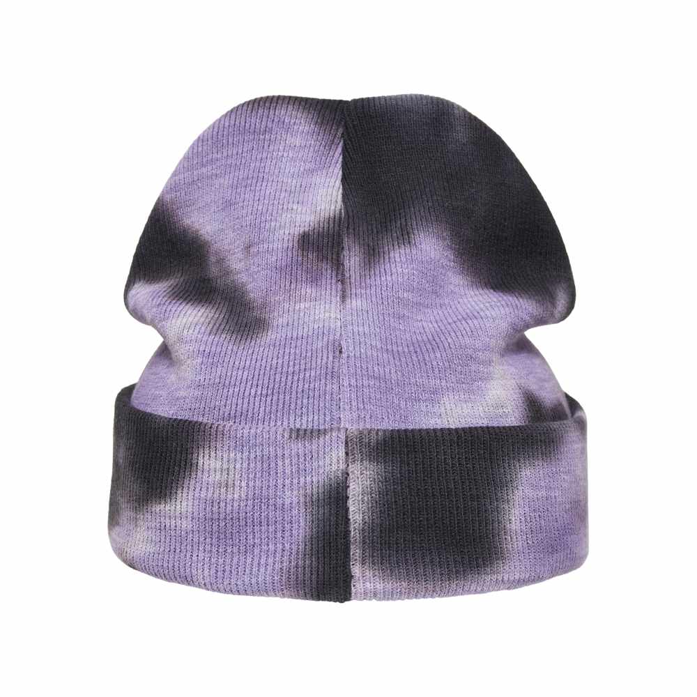 Urban Classics - Tie Dye Beanie Muts - Paars/Grijs